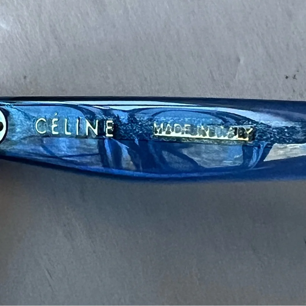CELINE CL40017F ROUND SUNGLASSES BLUE NEW WITH CELINE CASE